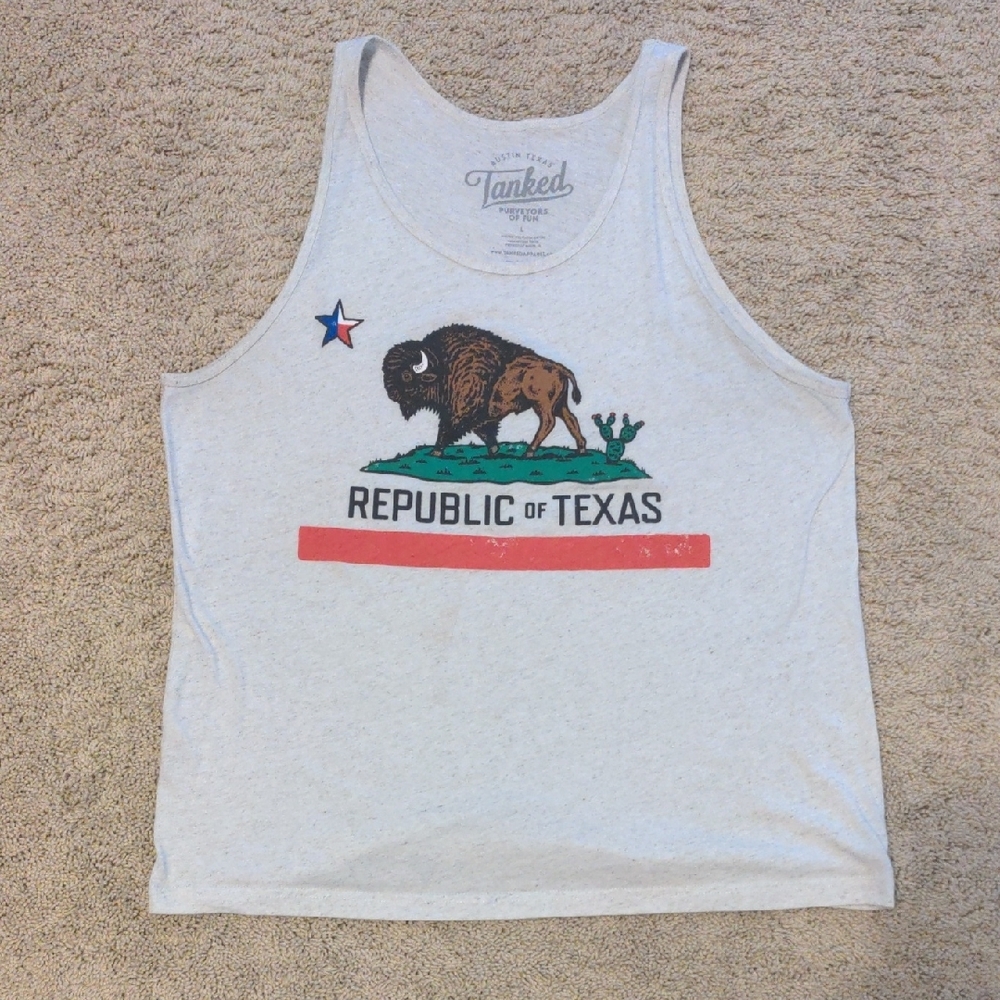 Cream Texas Buffalo Tank Top